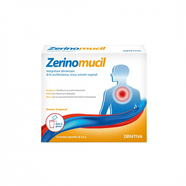 Zerinomucil N-acetilcisteina + Zinco – 10 bustine