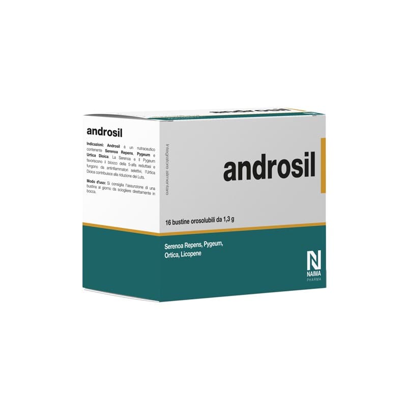Androsil Serenoa repens 400 mg + Licopene – 16 bustine di polvere orosolubile
