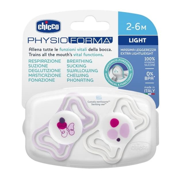 Chicco Physio Light Silicone 6M+ – 2 pezzi