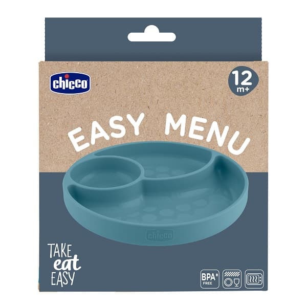 Chicco Piatto Compartimentato Blu – da 12 mesi