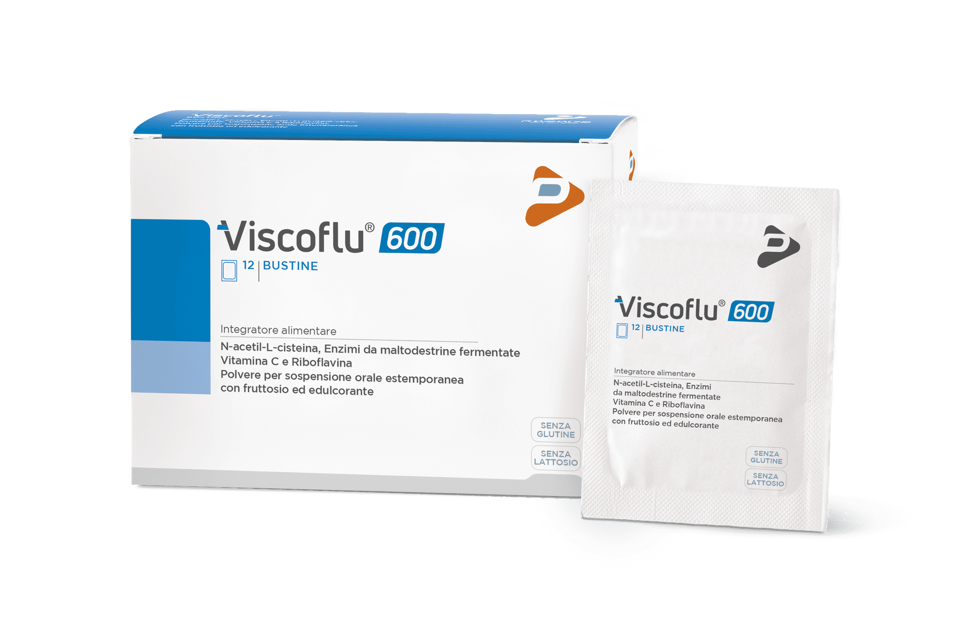 Viscoflu 600 – 12 Bustine, Polvere da Sciogliere per le Vie Respiratorie