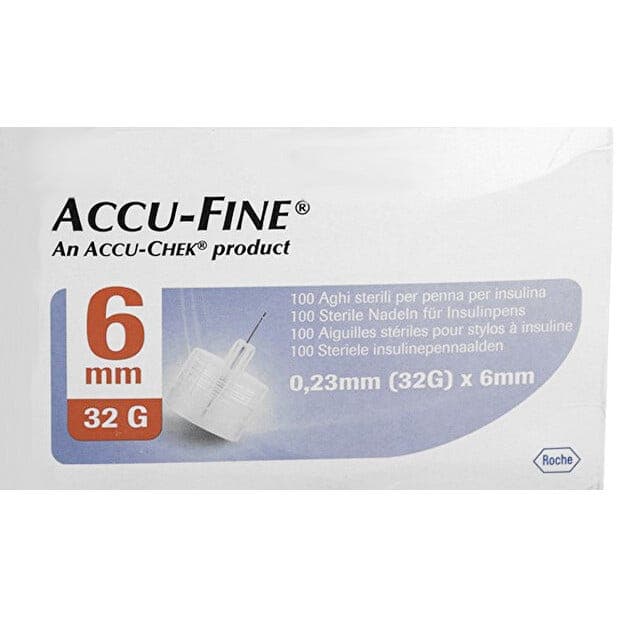 Accufine Pen-Nadeln G32 6 mm – Confezione da 100
