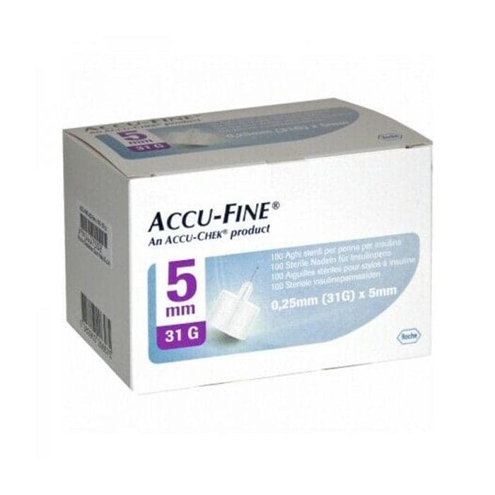 Accufine Pen-Nadeln G31 5 mm – 100er Pack
