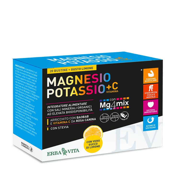 Magnesio e Potassio + Vit C Limone – Polvere