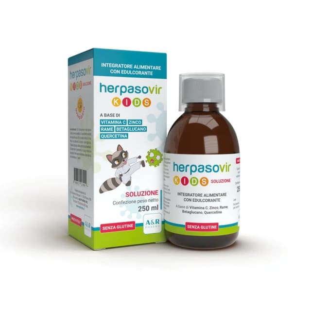 Herpasovir Kids Soluzione Vitamina C + Beta-glucani – 250 ml