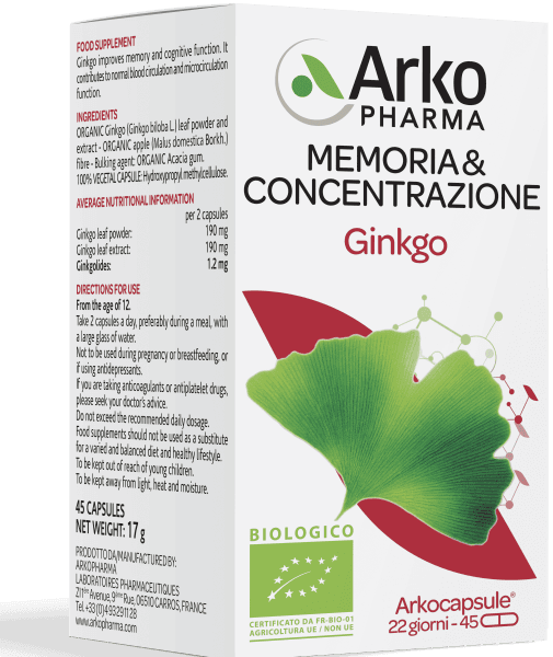 Arkocapsule Ginkgo Bio – 45 capsule