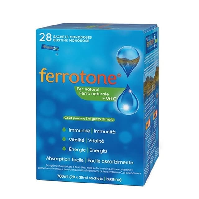 Ferrotone Apple Ferro + Vitamina C – 28 bustine da 25 ml