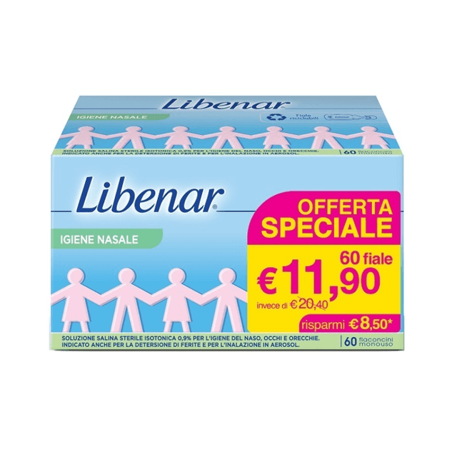 Libenar Fiale Nasali Isotoniche – 60 fiale da 5 ml
