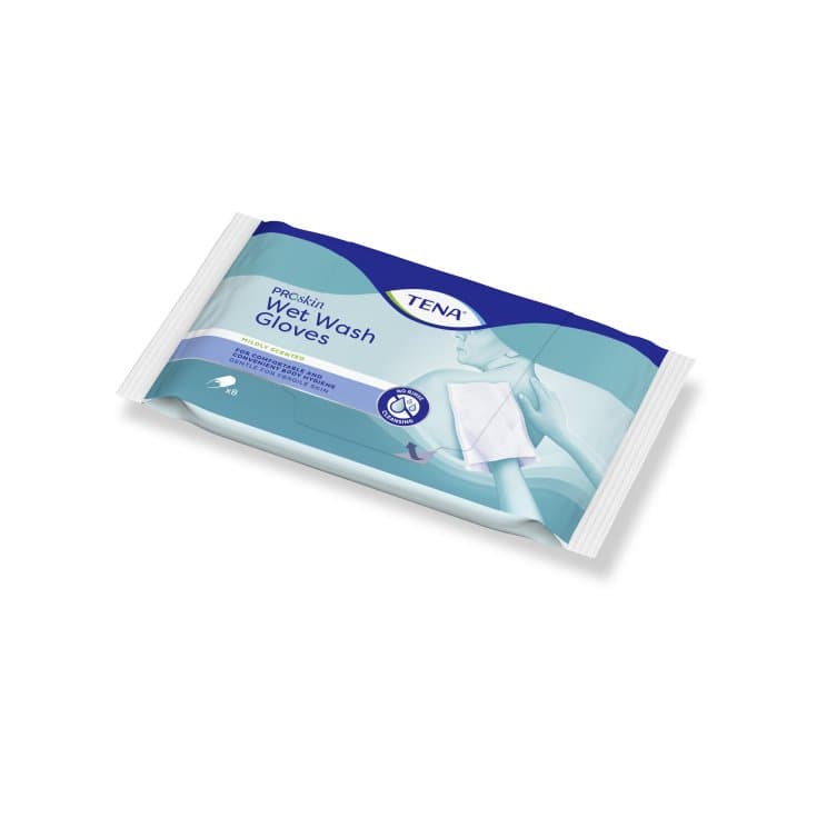 TENA Wet Wash Glove – 8 pezzi