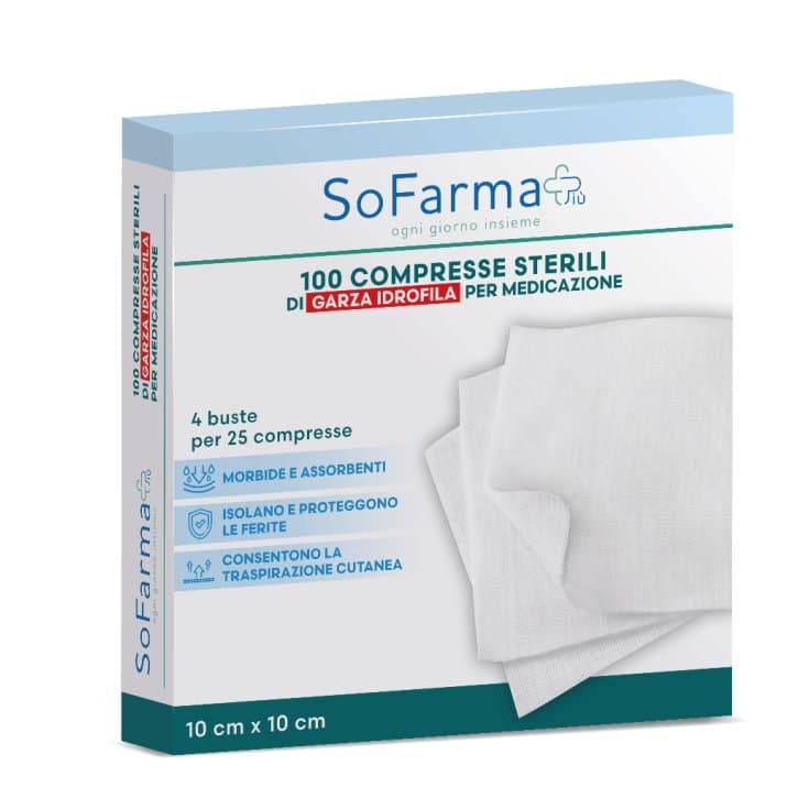 Garzecompressen Baumwolle – 10×10 cm, 100 Stück