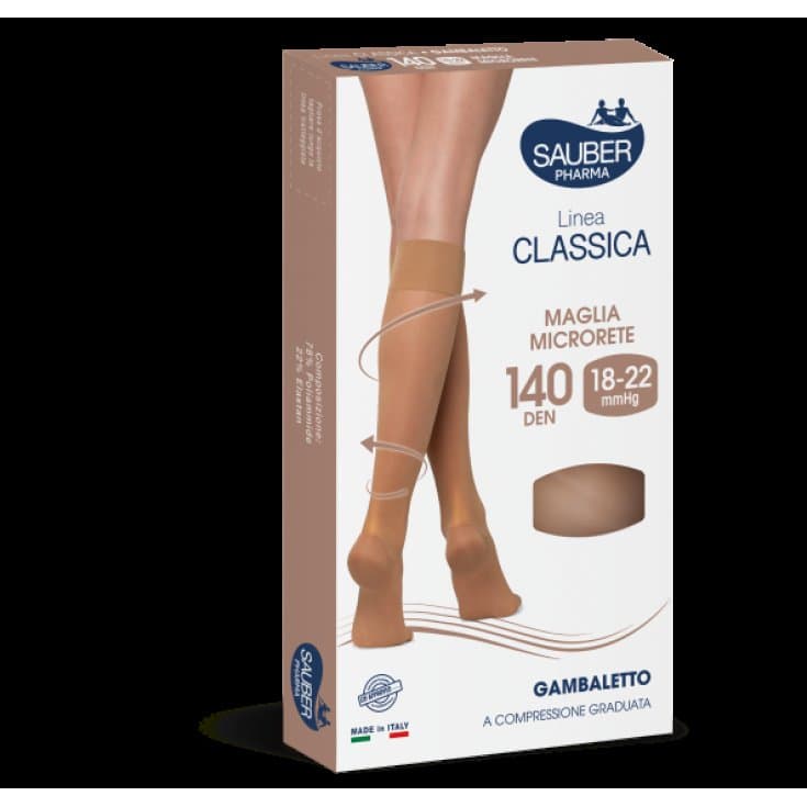 SAUBER-140 Kompressionsstrumpf – Größe 4, Beige