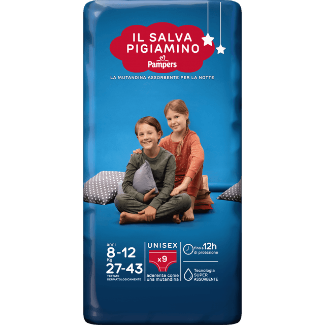 Pampers Baby Care Salvapigiamino L/XL – mutandine assorbenti per la notte