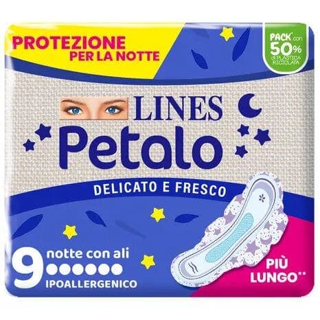 Lines Petalo Blu Notte – 9 assorbenti