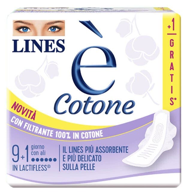 Lines è Cotone Ali – 9+1 assorbenti