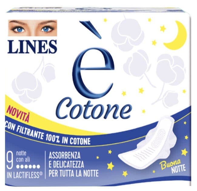 Lines è Cotone Notte – 9 assorbenti