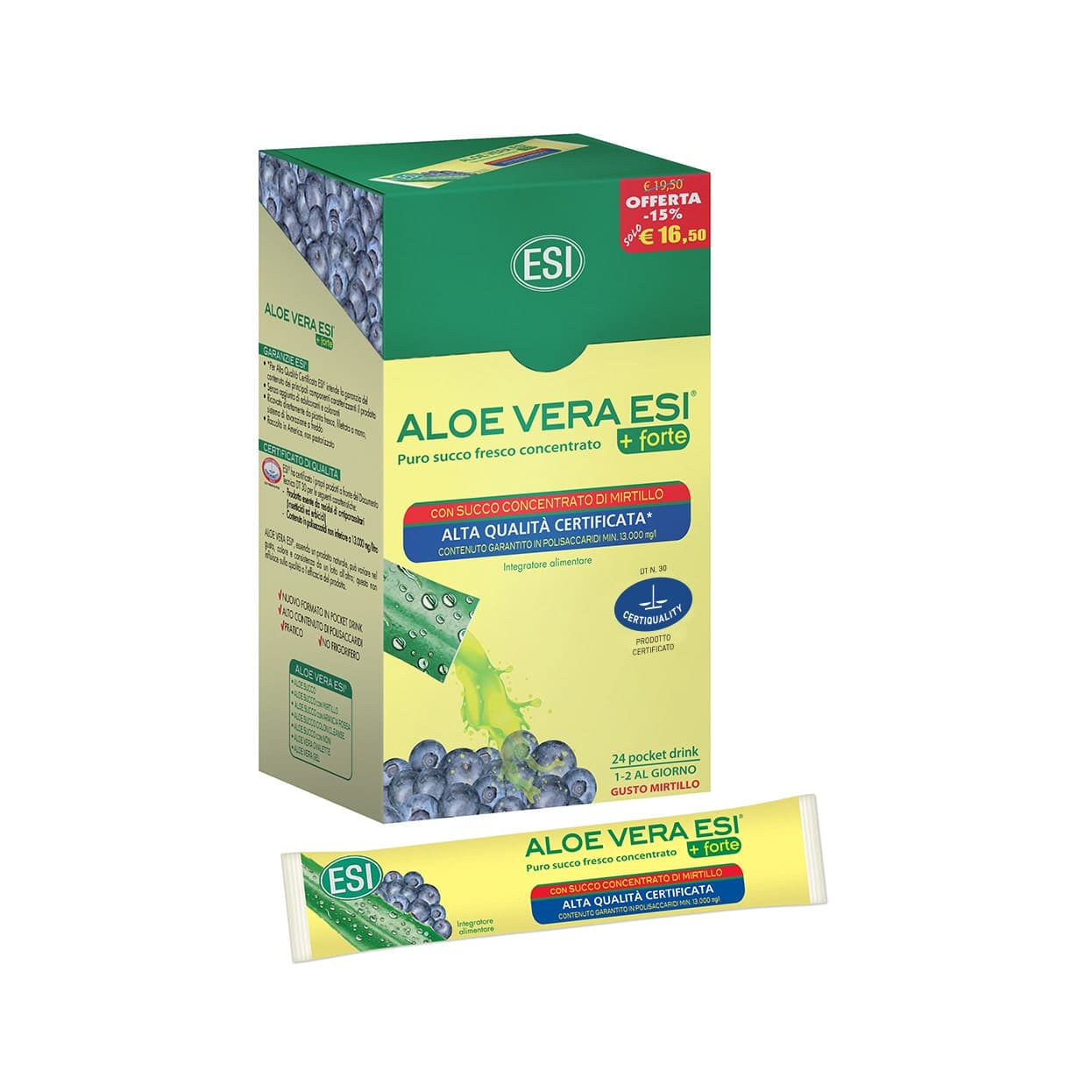 Aloe Vera Succo con Mirtillo – 24 bustine
