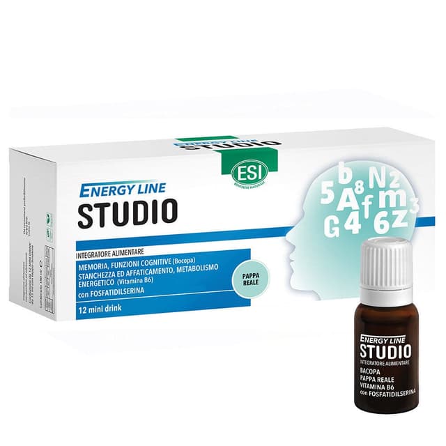Energy Line Studio L-glutammina + Vitamina D3 – 12 Mini Drink