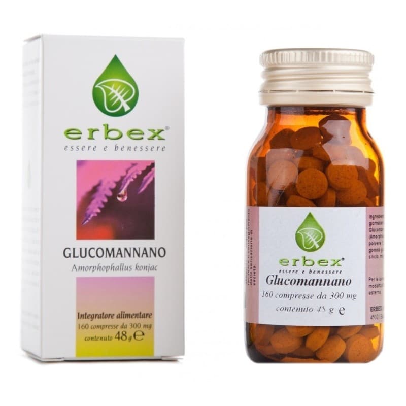 Glucomannan Erbex – 160 compresse