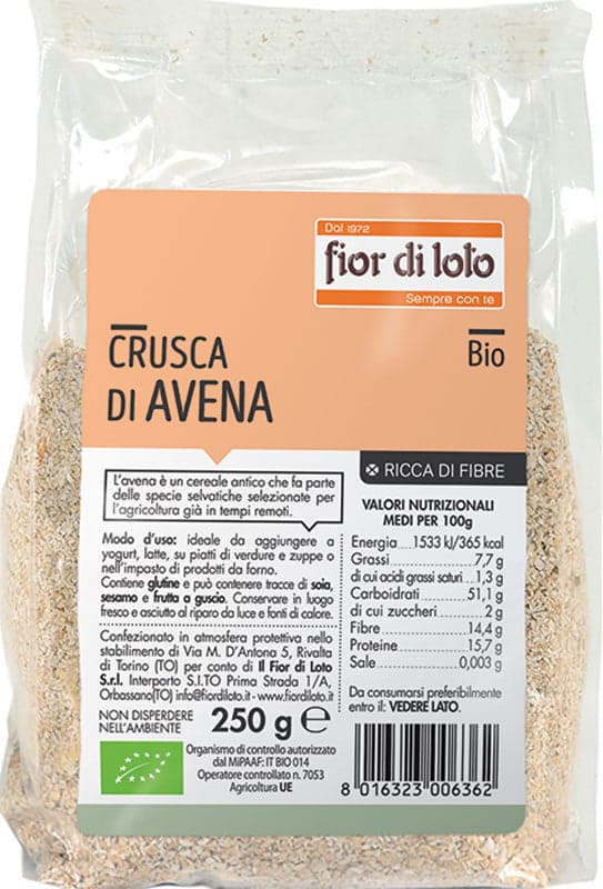 Crusca di Avena Bio Fibre + Beta-glucani – 250 g