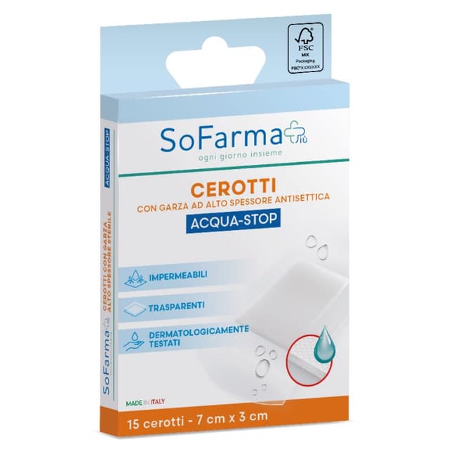 Acquastop Cerotto Impermeabile 7x3 cm – Confezione da 15