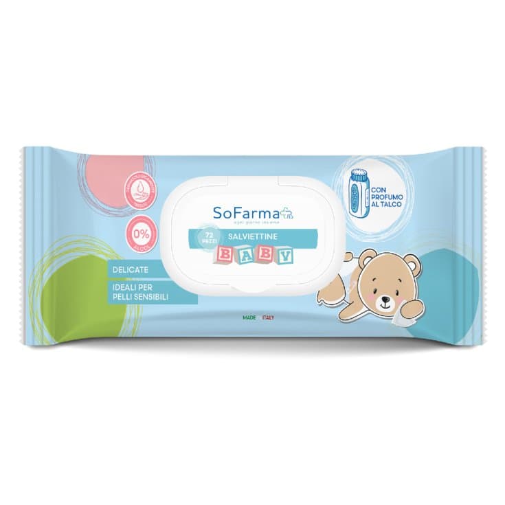 Talkum Baby Feuchttücher – 72 Stück