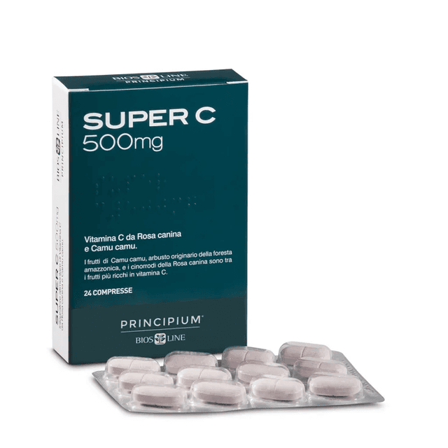 Principium Super C 500 Vitamina C + Collagene – 24 compresse