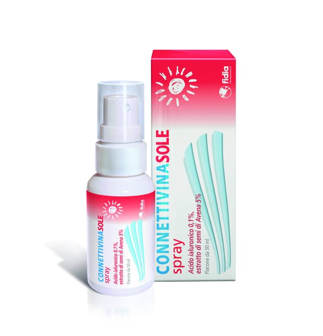 Connettivina Sole Spray – 50 ml con Acido Ialuronico e Filtri UV