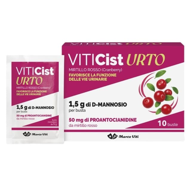 Viticist Urto D-mannosio 1,5 g + Mirtillo rosso – 10 bustine da 5g