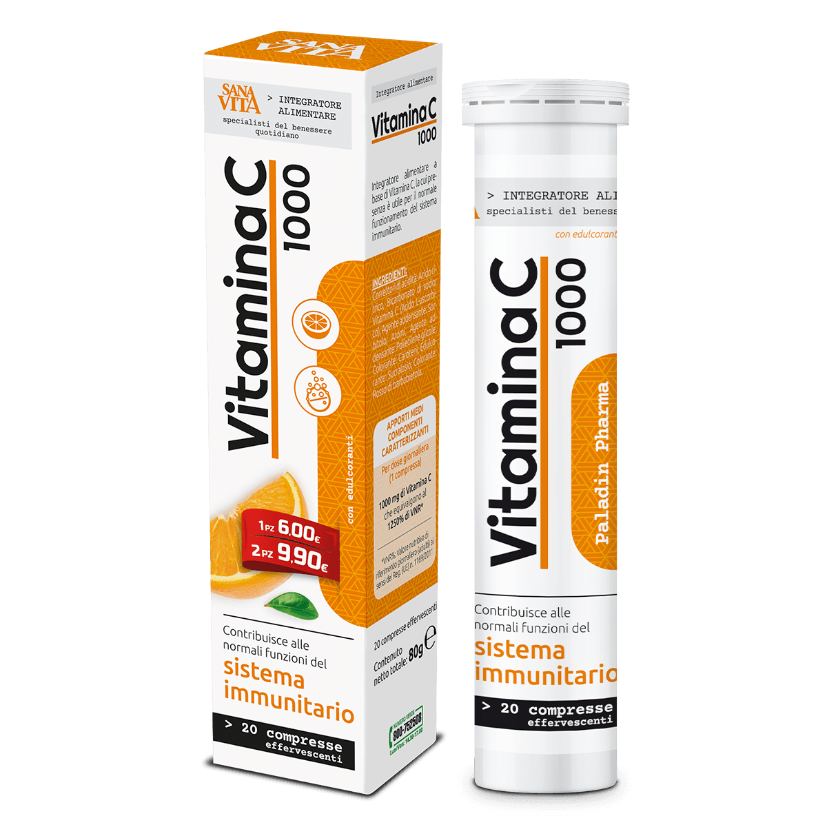 Sanavita Vitamin C Effervescent – 20 Tabletten