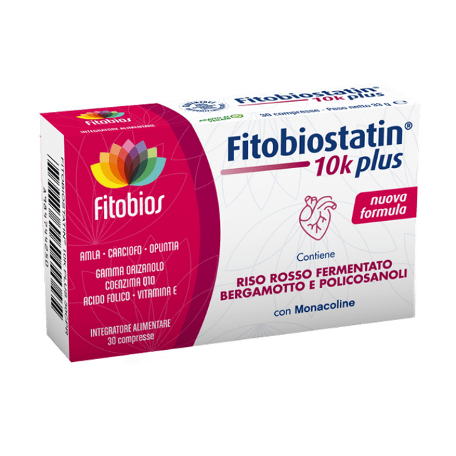 Fitobiostatin 10K Plus Carciofo + Riso rosso fermentato – 30 compresse