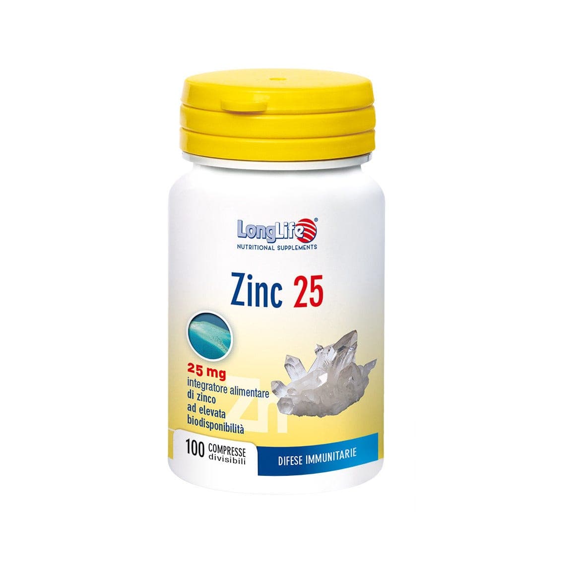 Longlife Zinco 25 mg – 100 compresse