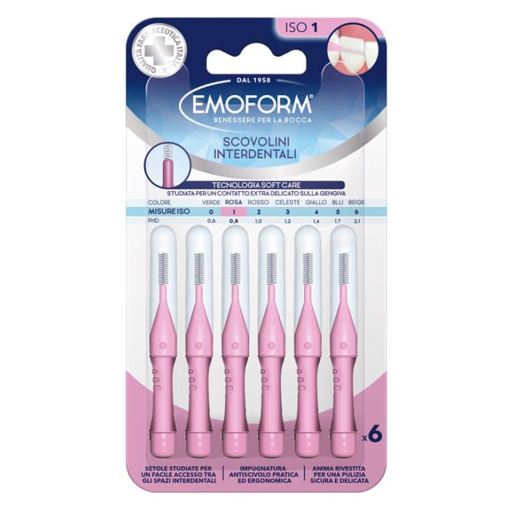 Emoform Scovolino ISO 1 – Spazzolino Interdentale Rosa