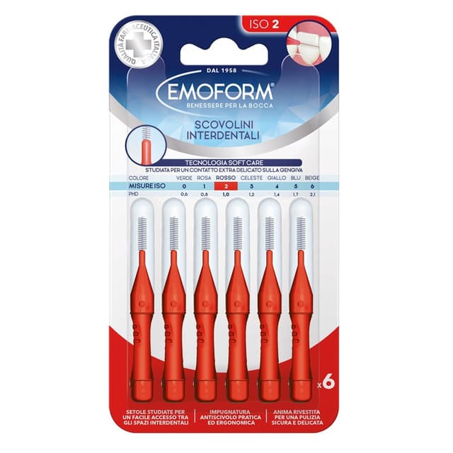 Emoform Spazzolino ISO 2 Rosso – Singolo