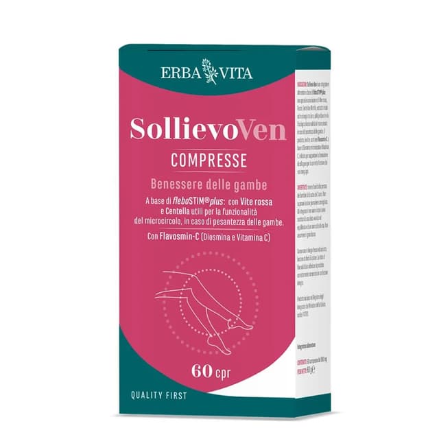 Sollievo Venis Diosmina 400 mg + Vitamina C – 60 compresse