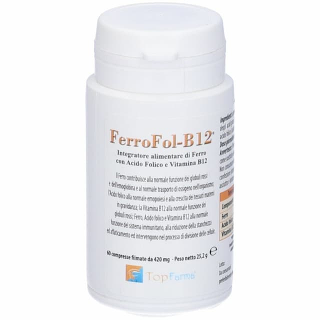 Ferrofol B12 Acido folico + Vitamina B12 – 60 compresse