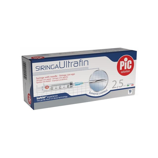 Ultrafin Siringa 2,5 ml – 10 pezzi