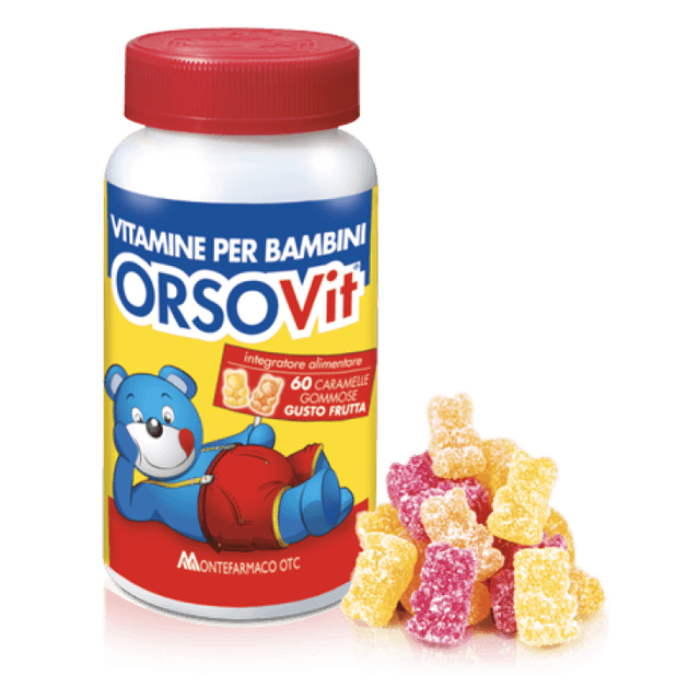 Orsovit Caramelle Dolci Multivitaminico + Ribes nero – 60 Pezzi Senza Zucchero