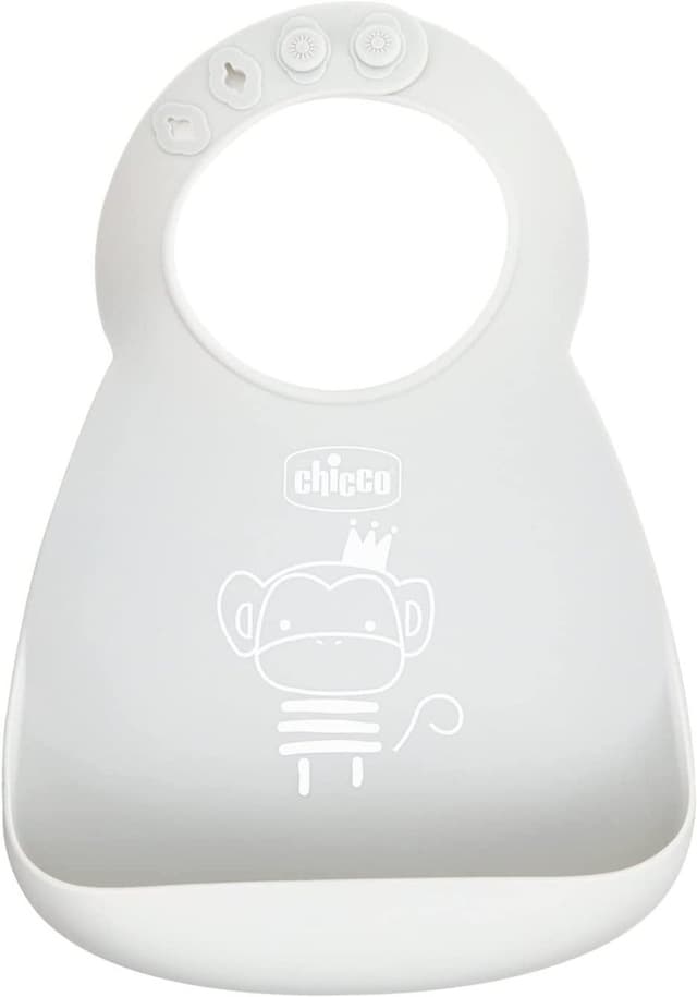 Chicco Bavaglino in silicone – Design neutro