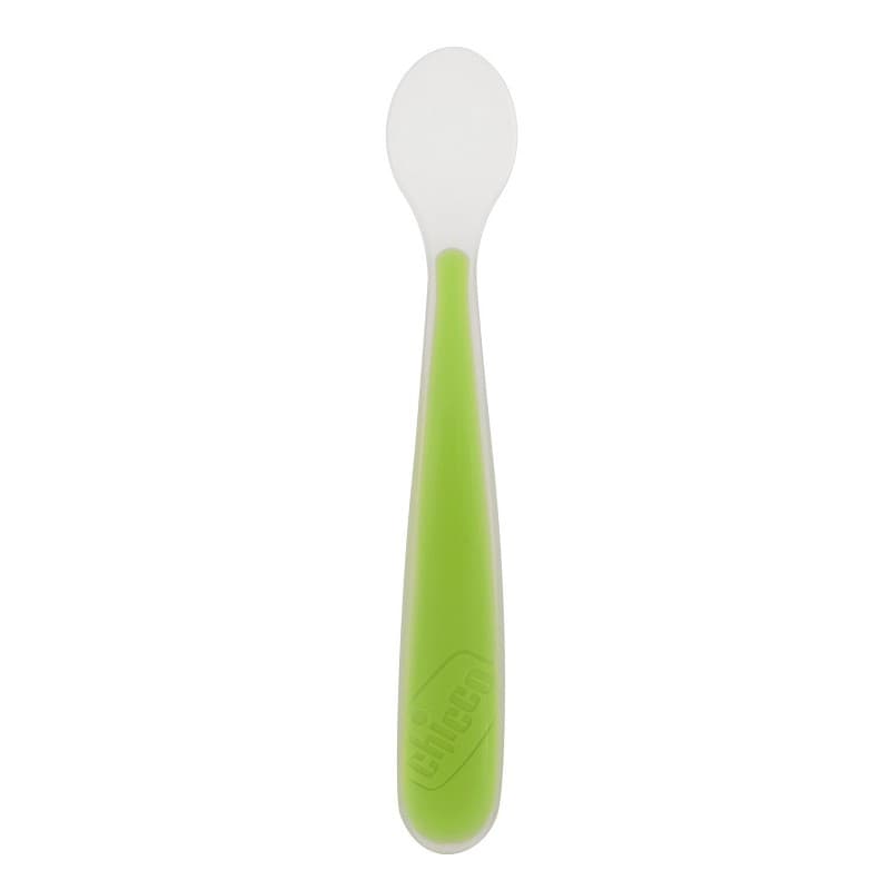 Chicco Softly Cucchiaio silicone – Da 6 mesi, Verde