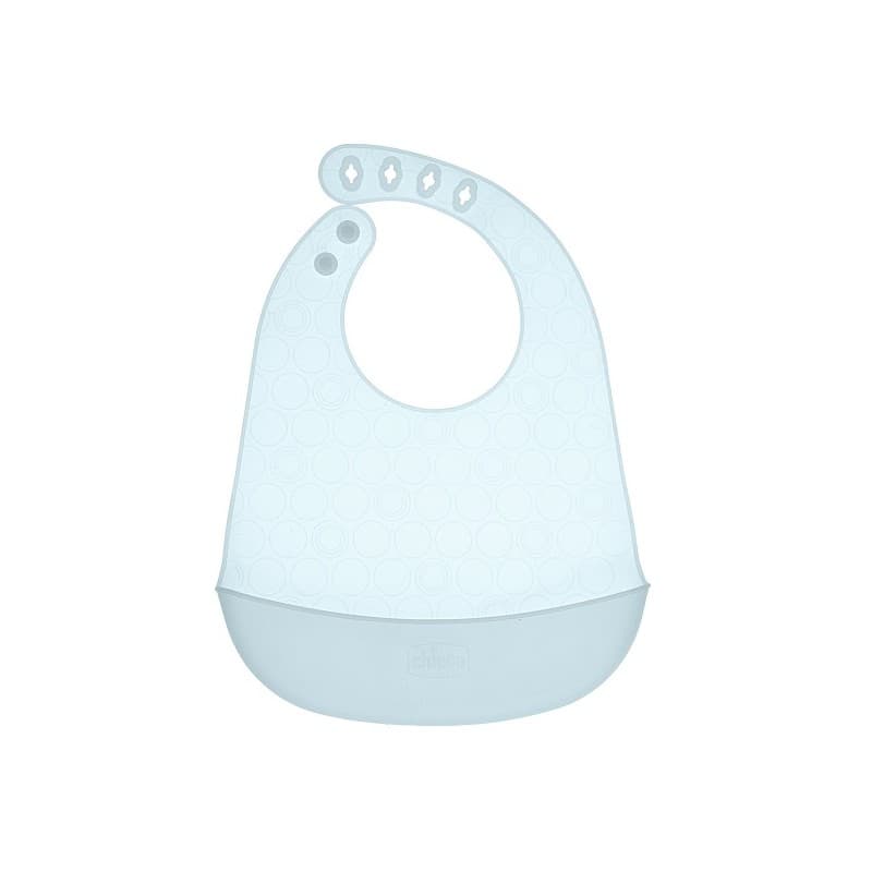Chicco Easy Roll Bib Silicone – Bavagliolo con tasca raccoglicibo