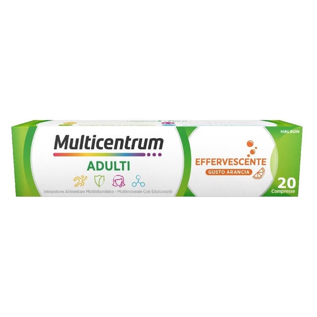 Multicentrum Arancia Multivitaminico + Zinco – 20 compresse effervescenti