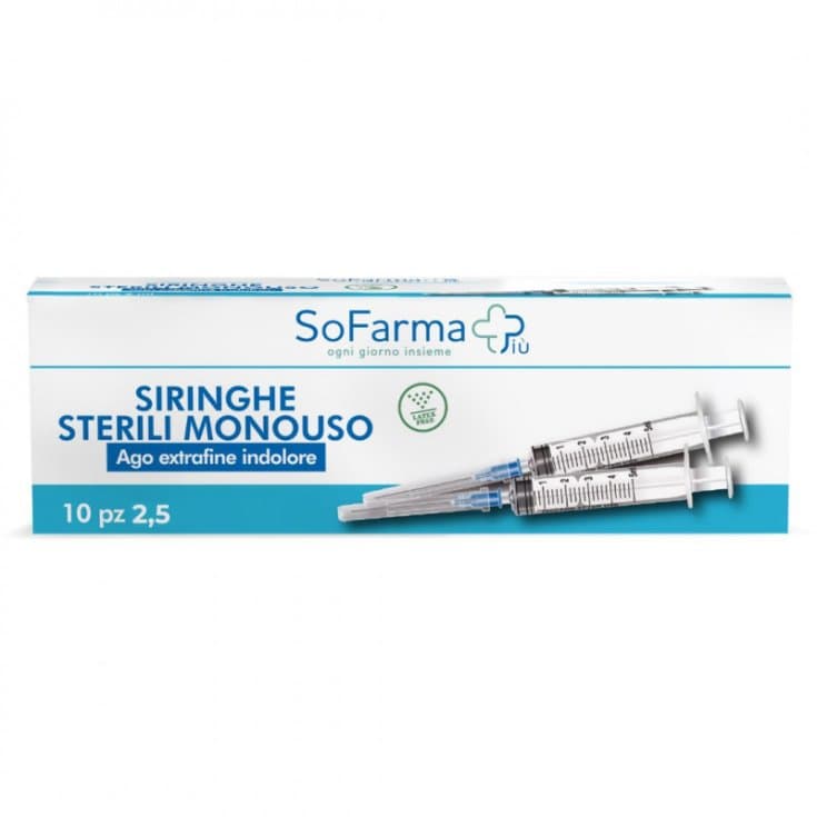 Siringhe 2,5 ml – Ago G23, 10 pezzi, sterili