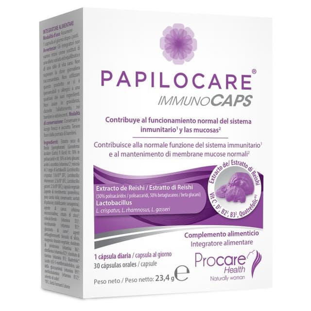 Papilocare Immunocaps Beta-glucani + Multivitaminico – 30 capsule