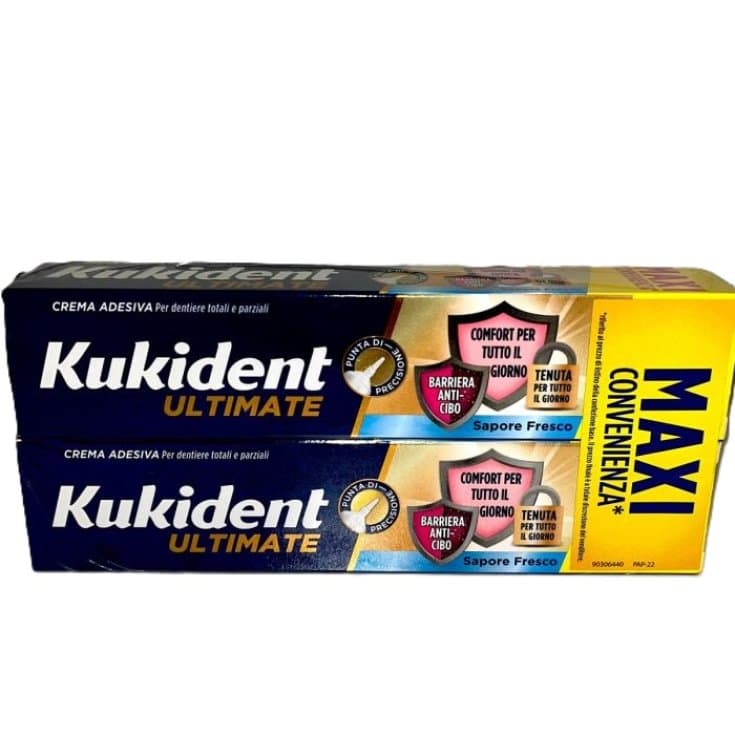 Kukident Ultimate Fresco – 2 tubi crema adesiva