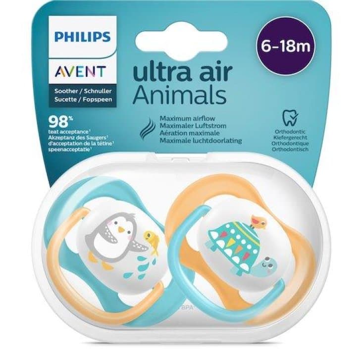 AVENT Ultra Air Schnuller Penguin/Toucan – 2er Pack