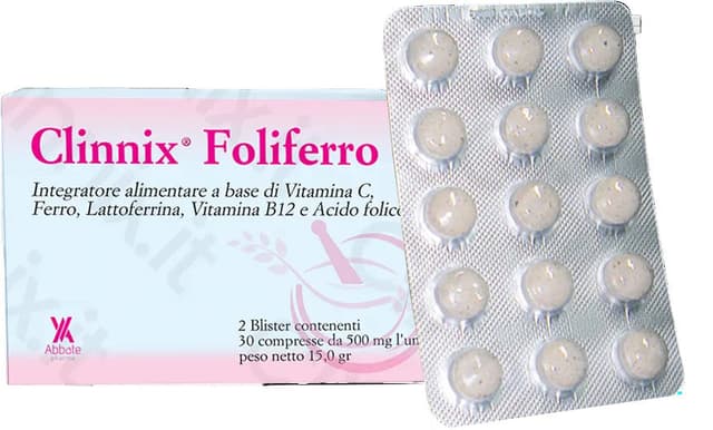 Clinnix-Foliferro Ferro + Lattoferrina – 30 compresse