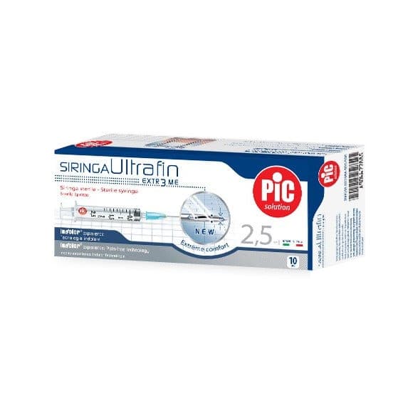 PIC Siringhe monouso 2,5 ml con ago – 10 pezzi sterili
