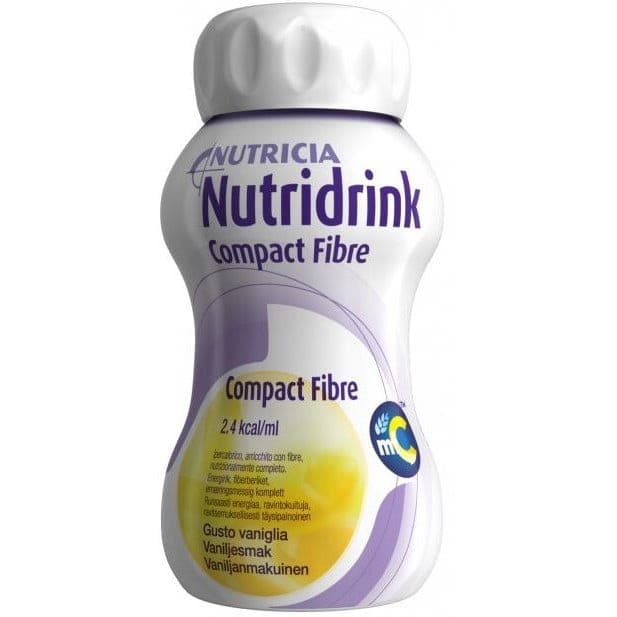 Nutridrink Compact Fibre Vanille – Integratore nutritivo, 4 x 125 ml