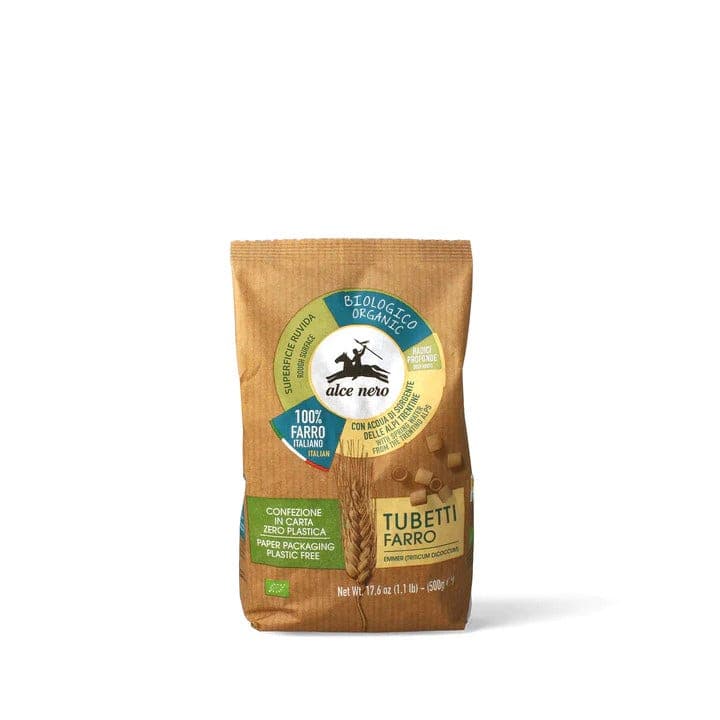 Alce Nero Tubetti 100% sfarinato di farro – Pasta biologica