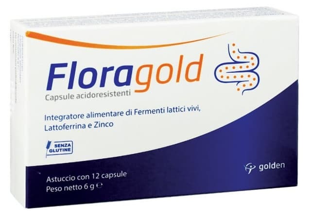 Floragold Fermenti lattici probiotici + Saccharomyces boulardii – 12 capsule